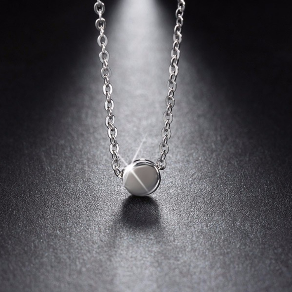STERLING SILVER TINY DOT NECKLACE 925